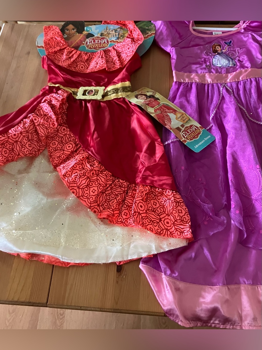 NEW Disney Elena of Avalor Adventure Dress fit 4-6x, bonus sz 4 Disney Sofia 1st